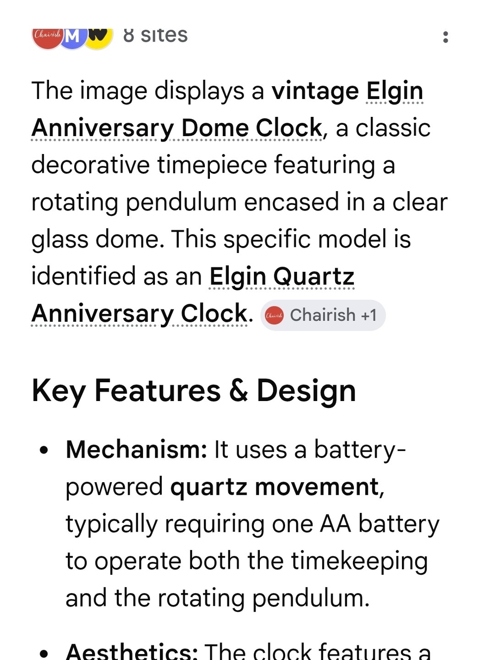 Anniversary Dome Clock - Shiny Gold Table Accent - Picture 11 of 14